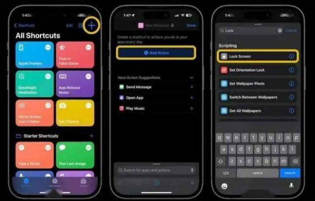 榕城苹果14锁屏维修店分享iPhone14升级iOS16.4后如何创建锁屏快捷方式 